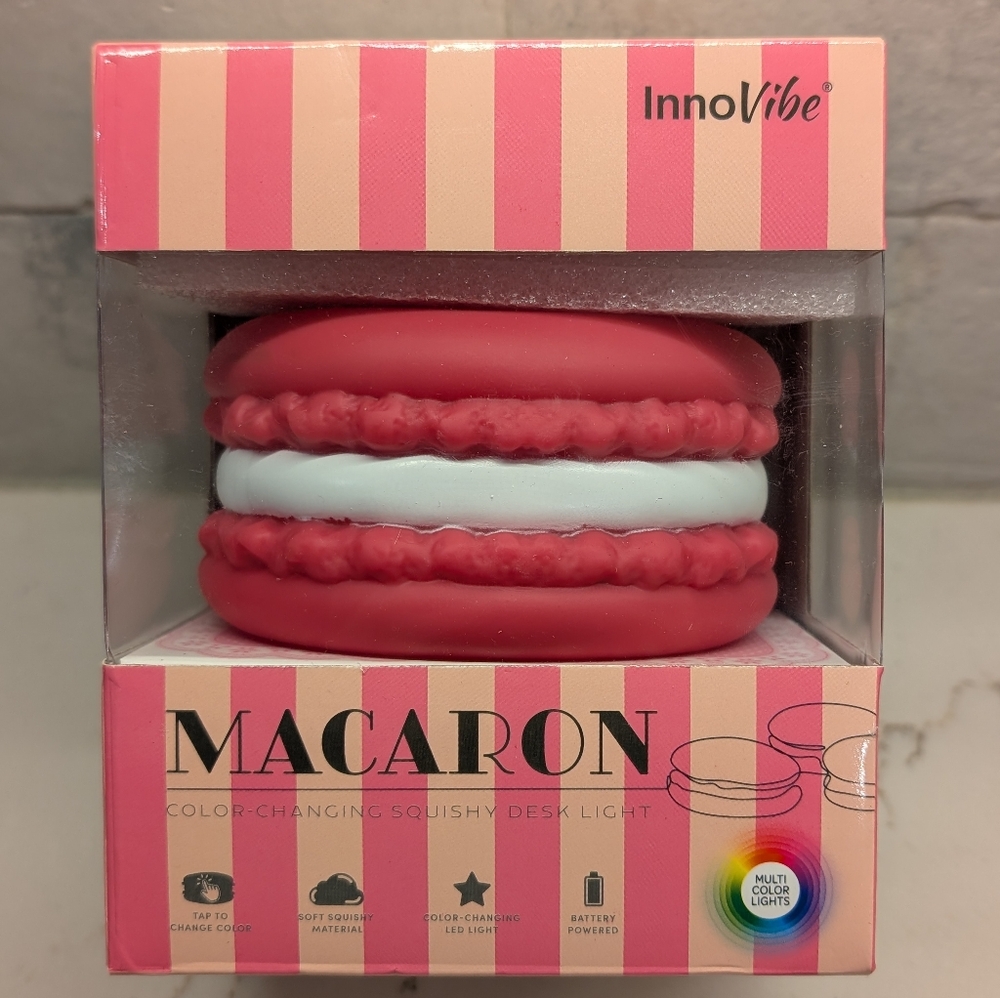 Color-Changing Desk Light - NWT Squishy Macaron Pink 6 Inches